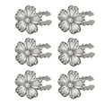 thumbnail image 1 of HUANLEDASH 1/6Pcs Button Covers Faux Pearls Shiny Rhinestone Flower Shape Button Clip with Pliers Press Dress Suit Tux Accessories, 1 of 1