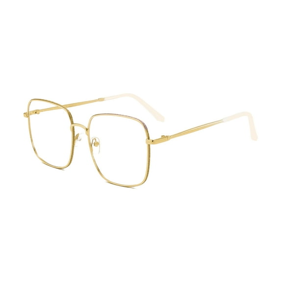 HUANLEDASH 1 Pair Anti Blue Light Computer Glasses without Degree Women Men Blue Light Blocking Metal Frame UV Protection Eyeglasses Eyewear