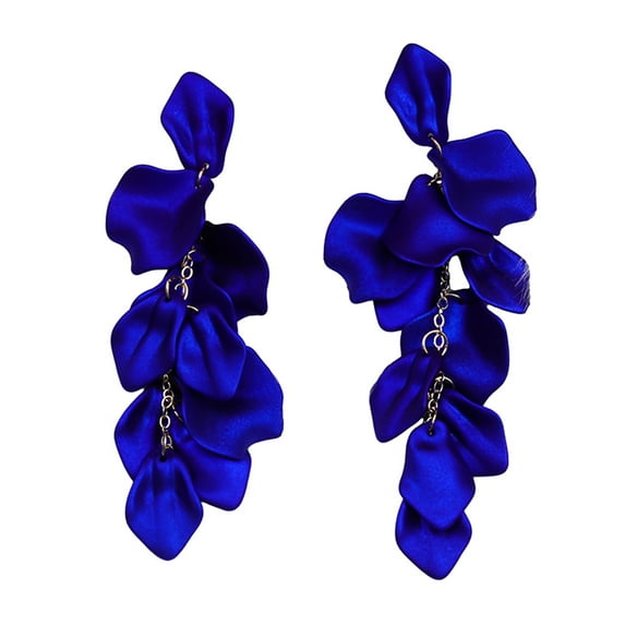 HUANLEDASH 1 Pair Bohemia Style Tassel Petal Dangle Earrings Acrylic Long Flower Stud Earrings Fashion Jewelry Accessories Gift