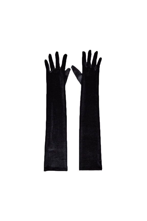 1 Pair Bride Wedding Gloves Golden Velvet Anti-slip Five Fingers Retro Pure Color Dance Ball Banquet Cocktail Party Ball Lady Gloves