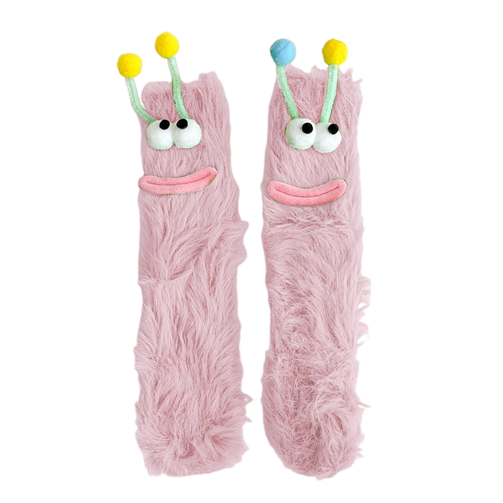 Fall Fuzzy Socks HUANLEDASH 1 Pair Cartoon Socks Funny Expression Decoration Animal Big ...