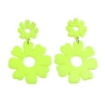 thumbnail image 1 of HUANLEDASH 1 Pair Cute Hollow Flower Dangle Earrings Vintage Acrylic Exaggerated Stud Drop Earrings Fashion Jewelry Accessories Gift, 1 of 1