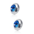 thumbnail image 1 of HUANLEDASH 1 Pair Ear Studs Non-Piercing Magnetic Stainless Steel Round Colored Rhinestone Embedded Men Women Earrings Fashion Jewelry, 1 of 1