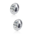 thumbnail image 1 of HUANLEDASH 1 Pair Ear Studs Non-Piercing Magnetic Stainless Steel Round Colored Rhinestone Embedded Men Women Earrings Fashion Jewelry, 1 of 1