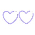 thumbnail image 1 of HUANLEDASH 1 Pair Exaggerated Hollow Heart Shape Ear Studs Candy Color Acrylic Stud Earrings Fashion Jewelry Accessories Gift, 1 of 1