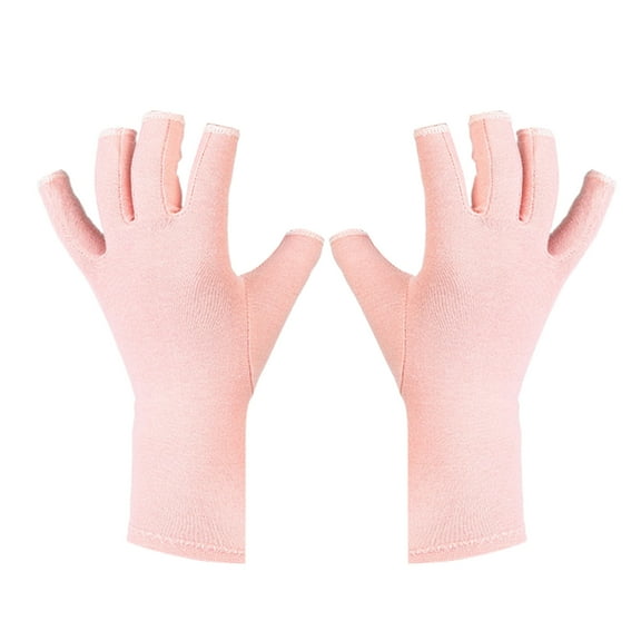 HUANLEDASH 1 Pair Health Care Gloves Balanced Pressure Elastic Wrap Lightweight Neat Seams Half-Finger Design for Cycling Driving Fitness Touchscreen Mountain Climbing Fishing Gloves