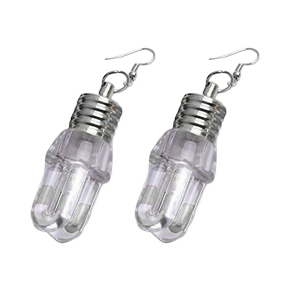HUANLEDASH 1 Pair Hook Earrings Novelty Colorful Lamp Bulb Shape Anti-allergy Lightweight Stainless Ear Decoration Jewelry Hanging Earrings Club Party Dangle Earrings