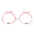 thumbnail image 1 of HUANLEDASH 1 Pair Magnetic Bracelet Heart-shaped BFF Letter Print Knotted Elastic Rope Adjustable Dress Up Gift Men Women Woven Bracelets Couple Jewelry Fashion Accessory, 1 of 1