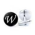 thumbnail image 1 of HUANLEDASH 1 Pair Men Cufflinks Letter Pattern Electroplating Smooth Surface Exquisite Craftsmanship Fashion Item Decorate Alloy Men Fashion A-Z Single Alphabet Cufflinks Custom Accessory, 1 of 1