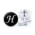 thumbnail image 1 of HUANLEDASH 1 Pair Men Cufflinks Letter Pattern Electroplating Smooth Surface Exquisite Craftsmanship Fashion Item Decorate Alloy Men Fashion A-Z Single Alphabet Cufflinks Custom Accessory, 1 of 1