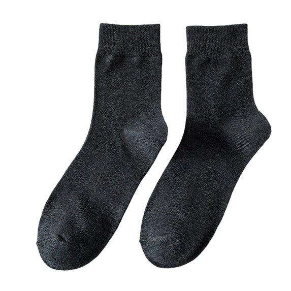 HUANLEDASH 1 Pair Men Socks Mid-tube No Odor Solid Color High Elasticity Anti-slip Breathable Soft Warm Sweat-absorption Anti-shrink Sports Cotton Socks