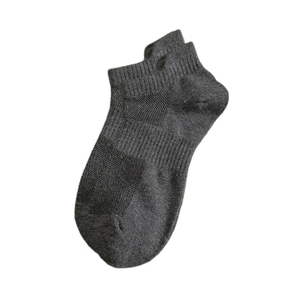 HUANLEDASH 1 Pair Men Socks Short Cut Low-tube Solid Color Thin Soft Breathable Sweat Absorption No Odor Anti-slip Elastic Quick-drying Casual Sports Socks