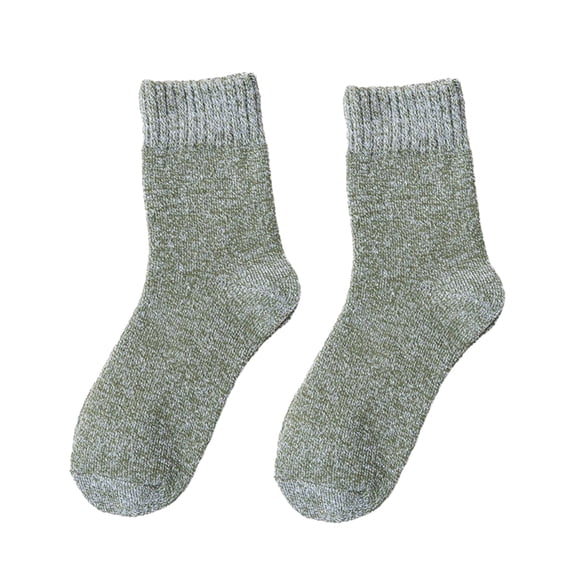 HUANLEDASH 1 Pair Men Winter Socks Thick Soft Plush Solid Color Ankle Protection Mid-tube Elastic Anti-slip Thermal Knitted Anti-skid Bottom Floor Socks Male Homewear Socks