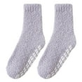 thumbnail image 1 of HUANLEDASH 1 Pair Non-Slip Fuzzy Cozy Socks Super Soft Non-Fading Cold Protection Winter Warm Fluffy Sleep Socks for Women, 1 of 1