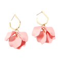 thumbnail image 1 of HUANLEDASH 1 Pair Rose Petal Drop Earrings Long Style Exaggerated Dangle Earrings Bright Color Earrings Jewelry Accessories, 1 of 1