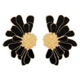 thumbnail image 1 of HUANLEDASH 1 Pair Stud Earrings Golden Stamens Elegant Temperament Vintage Dainty Gift Nonallergic Oil-dripping Flower Women Earrings Fashion Jewelry, 1 of 1