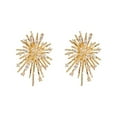 thumbnail image 1 of HUANLEDASH 1 Pair Stud Earrings Shiny Rhinestone Inlaid Starburst Design Ear Studs Long-Lasting Color Earrings Jewelry Gift, 1 of 1