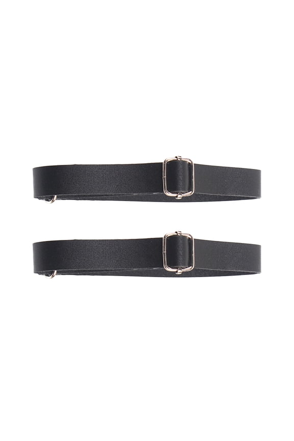 1 Pair Unisex Armband Adjustable Faux Leather 1.5CM Width Solid Color Elastic Shirt Sleeve Holder Arm Cuffs Bands Party Wedding Clothing Accessories