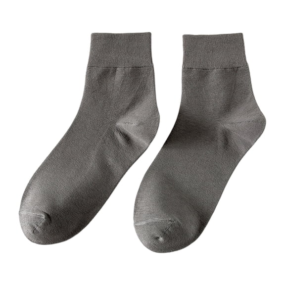 HUANLEDASH 1 Pair Unisex Cotton Socks Mid-tube No Odor Solid Color High Elasticity Anti-slip Breathable Soft Sweat-absorption Anti-shrink Business Sports Socks