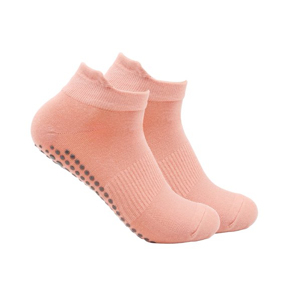 HUANLEDASH 1 Pair Unisex Floor Socks Anti-slip Silicone Bottom Mid-tube No Odor Thickened Warm Solid Color High Elasticity Sweat-absorption Anti-shrink Sports Winter Socks