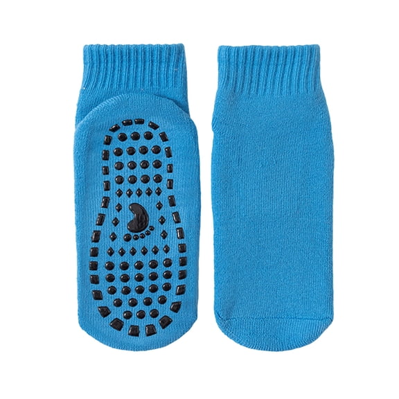 HUANLEDASH 1 Pair Unisex Socks Mid-tube No Odor Thickened Warm Solid Color Silicone Bottom High Elasticity Anti-slip Sweat-absorption Anti-shrink Sports Winter Socks
