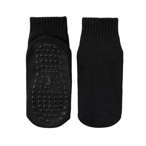 HUANLEDASH 1 Pair Unisex Socks Mid-tube No Odor Thickened Warm Solid Color Silicone Bottom High Elasticity Anti-slip Sweat-absorption Anti-shrink Sports Winter Socks