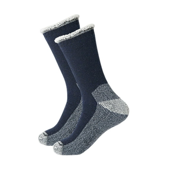 HUANLEDASH 1 Pair Unisex Winter Socks Mid-tube Wool Socks for Hiking Sports Machine Washable Moisture-Wicking Keep Warm Anti-slip Daily Stockings