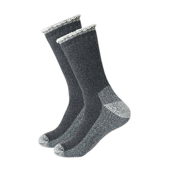 HUANLEDASH 1 Pair Unisex Winter Socks Mid-tube Wool Socks for Hiking Sports Machine Washable Moisture-Wicking Keep Warm Anti-slip Daily Stockings