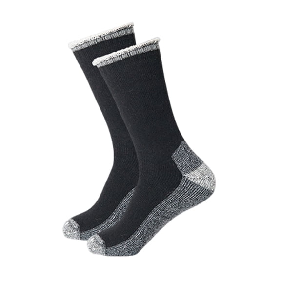 HUANLEDASH 1 Pair Unisex Winter Socks Mid-tube Wool Socks for Hiking Sports Machine Washable Moisture-Wicking Keep Warm Anti-slip Daily Stockings