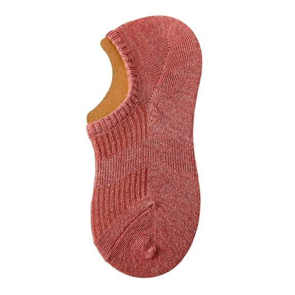 HUANLEDASH 1 Pair Women Boat Socks Low-cut Shallow Japanese Style Solid Color High Elasticity Anti-slip Thickened Soft Sweat-absorption Anti-shrink Sports Short Invisible Socks