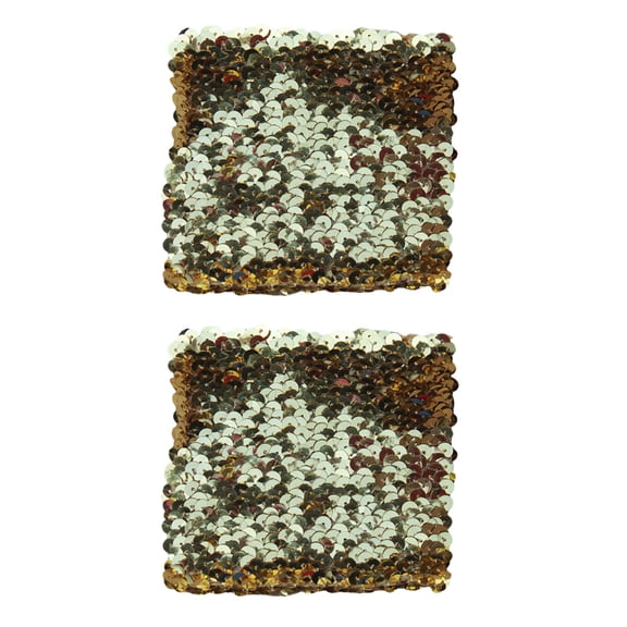 HUANLEDASH 1 Pair Women Girls Shiny Sequins Bracelets Stretchy Sparkling Bracelet Cuffs Cosplay Dance Party Props