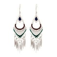 thumbnail image 1 of HUANLEDASH 1 Pair Women Hook Earrings Hollow Out Bohemian Tassel Retro Ethnic Feather Party Performance Dangle Earrings Long Hanging Earrings, 1 of 1
