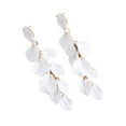 thumbnail image 1 of HUANLEDASH 1 Pair Women Petal Earrings Retro Anti-allergy Lightweight Ear Decoration Jewelry Prom Cocktail Party Hanging Earrings Long Dangle Earrings, 1 of 1