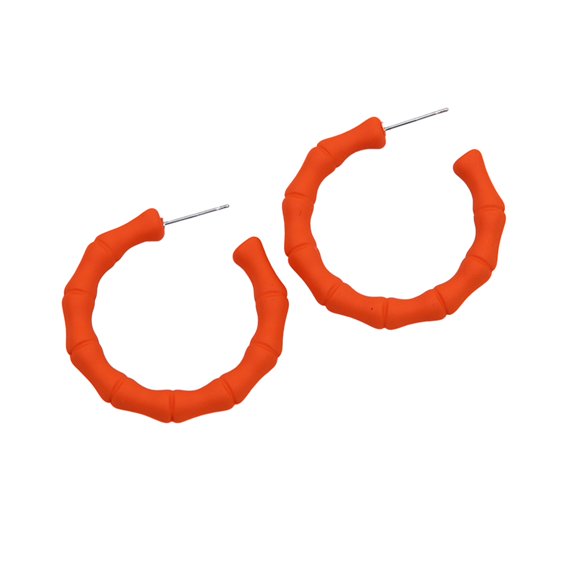 HUANLEDASH 1 Pair Women Single Hoop Earrings Fashion Sweet Style Candy-Colored Acrylic Circle Earrings Holiday Party Dress Ear Jewelry Accessories Birthday Valentine's Day Mother's Day Jewelry Gift