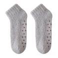 thumbnail image 1 of HUANLEDASH 1 Pair Women Socks Mid-tube No Odor Thickened Coral Fleece Warm Solid Color Silicone Bottom High Elasticity Anti-slip Sweat-absorption Anti-shrink Sports Winter Socks, 1 of 1