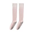 thumbnail image 1 of HUANLEDASH 1 Pair Women Sport Stockings Elastic Cycling Knee Socks Anti-slip Arch Support Silicone Bottom Contrast Color Stockings for Yoga Pilates Dance, 1 of 1