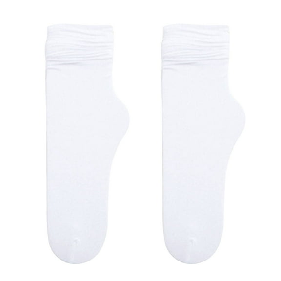 HUANLEDASH 1 Pair Women Summer Socks Thin Anti-slip Solid Color High Elasticity Soft Sweat Absorption Breathable Yoga Summer Mid Tube Socks Women Footwear