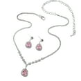 thumbnail image 1 of HUANLEDASH 1 Set Women Jewelry Set Rhinestone Necklace Earrings Prom Wedding Party Bride Water Drop Dangle Earrings Formal Occasions Neck Jewelry, 1 of 1