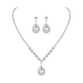 thumbnail image 1 of HUANLEDASH 1 Set Women Jewelry Set Rhinestone Necklace Earrings Prom Wedding Party Bride Water Drop Dangle Earrings Formal Occasions Neck Jewelry, 1 of 1