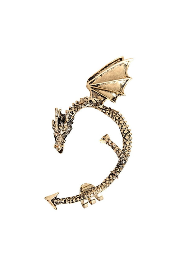 1Pc Dragon Shaped Ear Cuff Exaggerated Hip Hop Gothic Punk Non-Piercing Clip Wrap Cartilage Earring Fashion Accessory