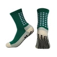 thumbnail image 1 of HUANLEDASH 2 Pairs Men Sport Socks Anti-slip Silicone Bottom Mid-tube Sweat Absorption Fine Knitting High Elasticity Daily Wear Football Basketball Calf Socks, 1 of 1
