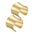 thumbnail image 1 of HUANLEDASH 2 Pcs Adjustable Wide Opening Bracelet Individual Retro Style Hollow Out Polished Metal Arm Cuff Cosplay Performance Sleeve Bracelet, 1 of 1