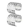 thumbnail image 1 of HUANLEDASH 2 Pcs Adjustable Wide Opening Bracelet Individual Retro Style Hollow Out Polished Metal Arm Cuff Cosplay Performance Sleeve Bracelet, 1 of 1