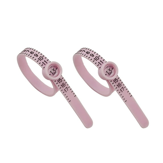 HUANLEDASH 2 Pcs Ring Sizers with Magnified Glass for Convenient Reading Accurate Scale 1-17 Ring Measuring Belt Reusable US Finger Size Gauge Jewelry Sizing Tool