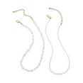 thumbnail image 1 of HUANLEDASH 2 Pcs Women Necklace Retro Stackable Double-layer Faux Pearl Smooth Lobster Clip Solid Color Neck Jewelry Party Prom Bride Choker, 1 of 1