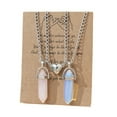 thumbnail image 1 of HUANLEDASH 2Pcs Adjustable Extension Chain Faux Crystal Couple Necklaces Magnetic Heart Hexagonal Stone Pendant Necklace Jewelry Accessories, 1 of 1