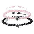 thumbnail image 1 of HUANLEDASH 2Pcs/Set His Her Matching Bracelets Projection 100 Languages I Love You Couple Bracelets Heart Pairing Adjustable Beads Bracelets Jewelry Gift, 1 of 1