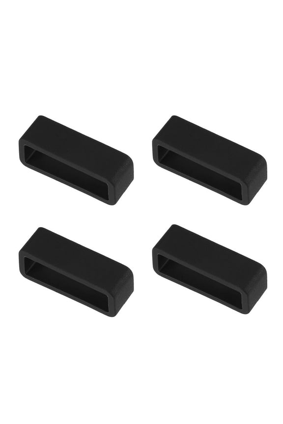 4Pcs 12/14/16/18/20/22/24/26MM Silicone Watch Strap Loop Wristwatch Band Keeper Retainer Loop Smartwatch Fastener Ring Replacement Accessories