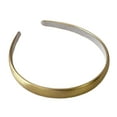 thumbnail image 1 of HUANLEDASH Adjustable Golden Headband Faux Leather Wrapped Thin Hair Hoop Luxurious Finish Satin Material Weddings Hairband, 1 of 1