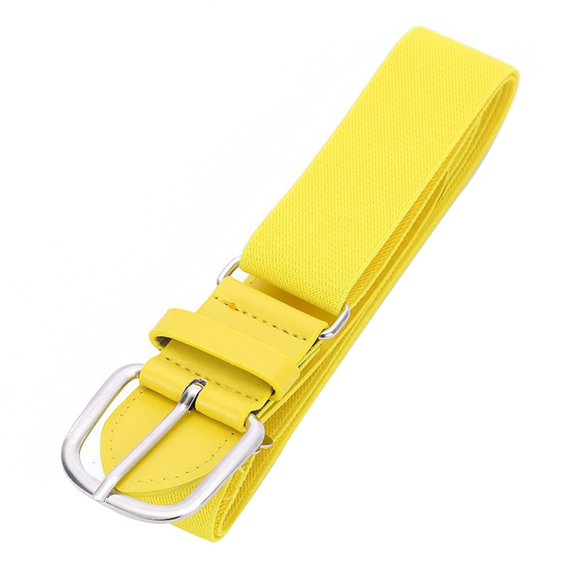 HUANLEDASH Adult Baseball Belt Elastic Band Adjustable Length Imitation Leather Baseball Softball Belt Unisex Vibrant Color Waistband